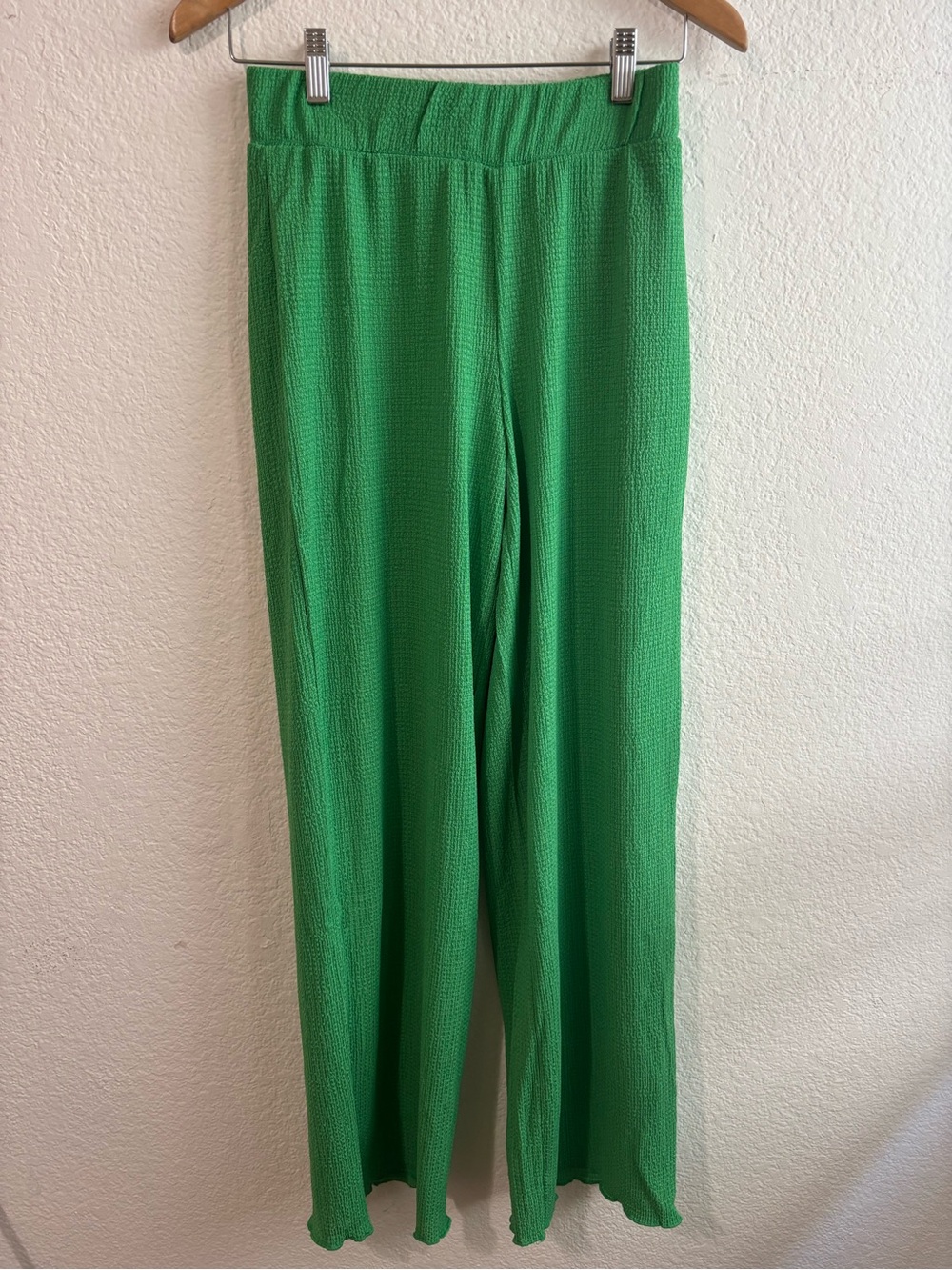 G by Giuliana Green Wide Leg Textured Pants XS
